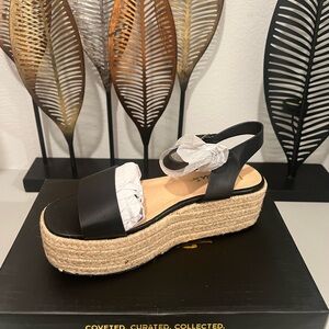Black Wedge Sandals by Lulus
